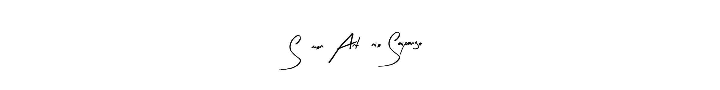 Make a beautiful signature design for name Símon António Saipango. With this signature (Arty Signature) style, you can create a handwritten signature for free. Símon António Saipango signature style 8 images and pictures png