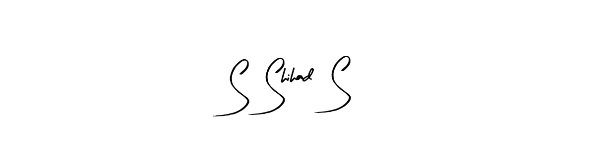 Arty Signature is a professional signature style that is perfect for those who want to add a touch of class to their signature. It is also a great choice for those who want to make their signature more unique. Get S  Shihad  S name to fancy signature for free. S  Shihad  S signature style 8 images and pictures png