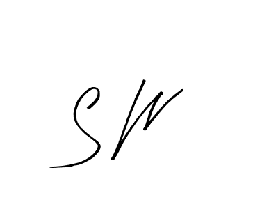The best way (Arty Signature) to make a short signature is to pick only two or three words in your name. The name S  W include a total of six letters. For converting this name. S  W signature style 8 images and pictures png