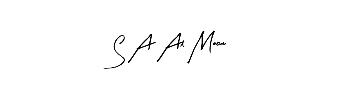 Similarly Arty Signature is the best handwritten signature design. Signature creator online .You can use it as an online autograph creator for name S A Al Masum. S A Al Masum signature style 8 images and pictures png