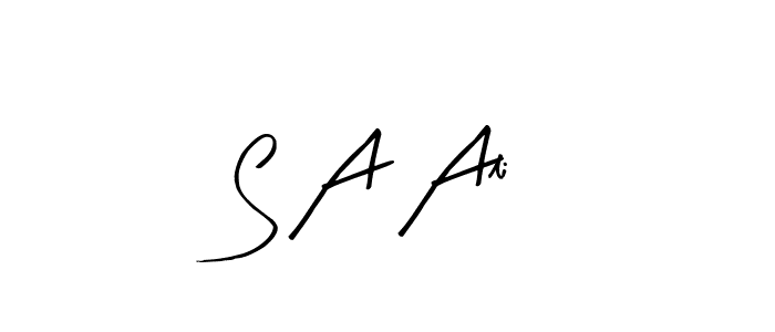 How to make S A Ali signature? Arty Signature is a professional autograph style. Create handwritten signature for S A Ali name. S A Ali signature style 8 images and pictures png