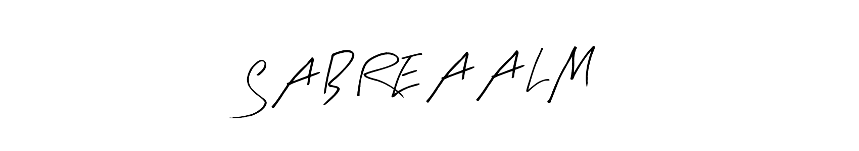 Similarly Arty Signature is the best handwritten signature design. Signature creator online .You can use it as an online autograph creator for name S A B R E A A L M. S A B R E A A L M signature style 8 images and pictures png