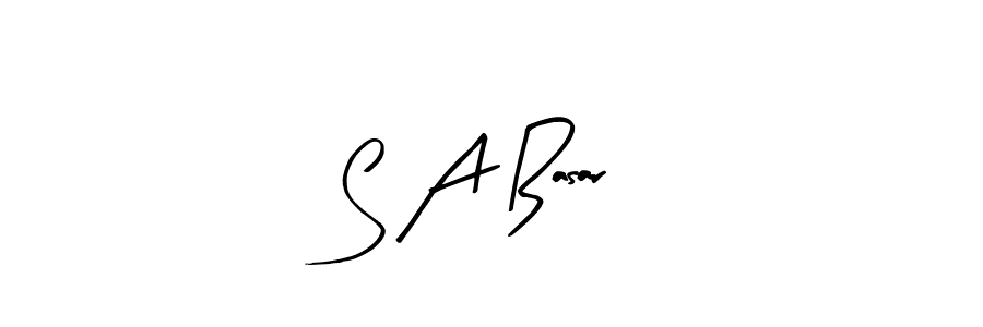Similarly Arty Signature is the best handwritten signature design. Signature creator online .You can use it as an online autograph creator for name S A Basar. S A Basar signature style 8 images and pictures png