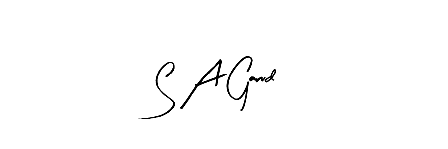 if you are searching for the best signature style for your name S A Garud. so please give up your signature search. here we have designed multiple signature styles  using Arty Signature. S A Garud signature style 8 images and pictures png