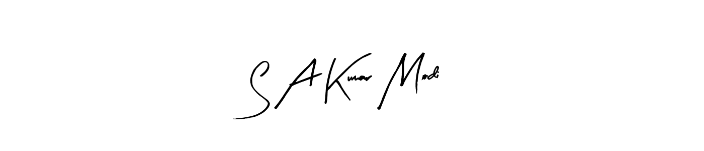 Also we have S A Kumar Modi name is the best signature style. Create professional handwritten signature collection using Arty Signature autograph style. S A Kumar Modi signature style 8 images and pictures png