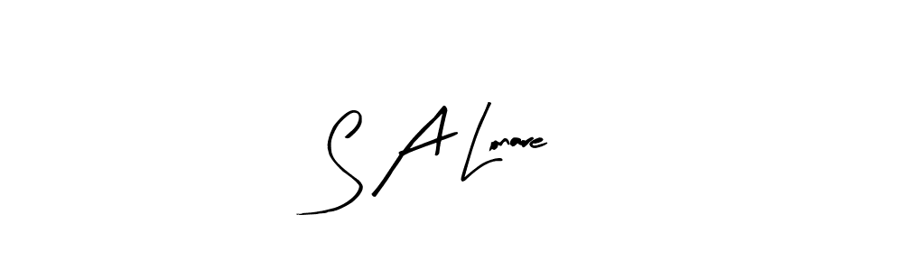 Arty Signature is a professional signature style that is perfect for those who want to add a touch of class to their signature. It is also a great choice for those who want to make their signature more unique. Get S A Lonare name to fancy signature for free. S A Lonare signature style 8 images and pictures png