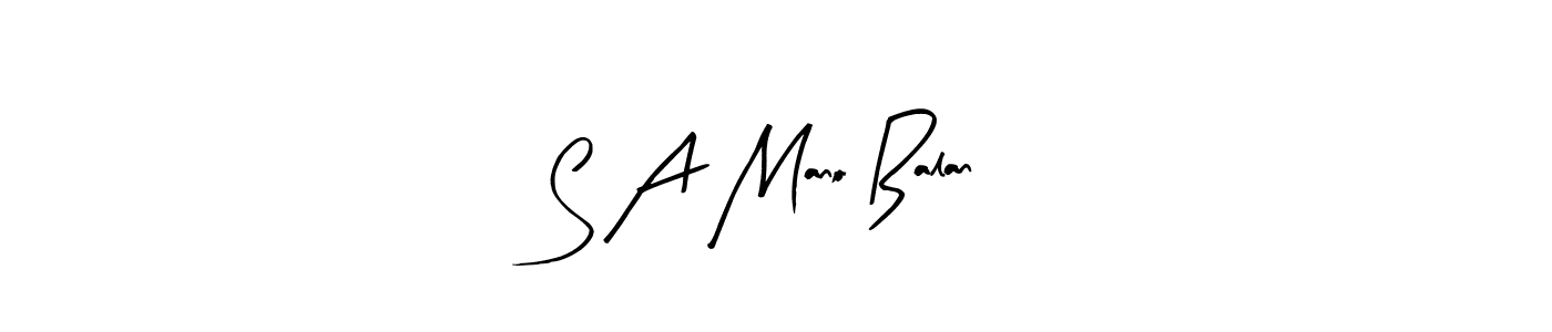 How to Draw S A Mano Balan signature style? Arty Signature is a latest design signature styles for name S A Mano Balan. S A Mano Balan signature style 8 images and pictures png