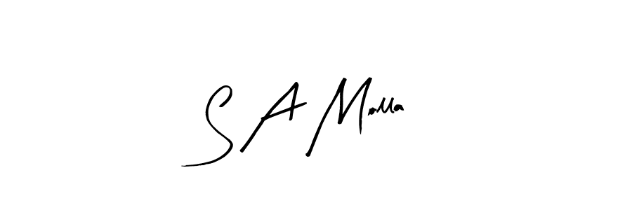 Similarly Arty Signature is the best handwritten signature design. Signature creator online .You can use it as an online autograph creator for name S A Molla. S A Molla signature style 8 images and pictures png