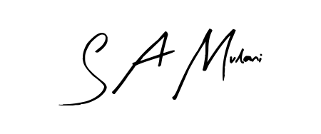A stylish, flowing autograph style designed for name S A Mulani using Arty Signature typography. Perfect for digital creative projects. S A Mulani signature style 8 images and pictures png