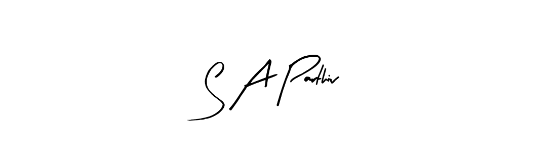 Also we have S A Parthiv name is the best signature style. Create professional handwritten signature collection using Arty Signature autograph style. S A Parthiv signature style 8 images and pictures png