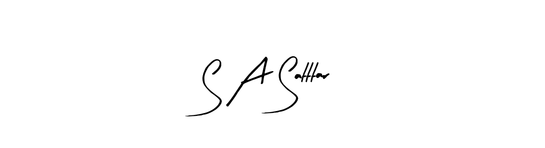 Create a beautiful signature design for name S A Satttar. With this signature (Arty Signature) fonts, you can make a handwritten signature for free. S A Satttar signature style 8 images and pictures png