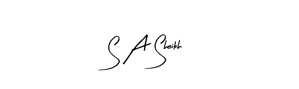 How to make S A Sheikh signature? Arty Signature is a professional autograph style. Create handwritten signature for S A Sheikh name. S A Sheikh signature style 8 images and pictures png