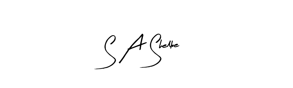 Arty Signature is a professional signature style that is perfect for those who want to add a touch of class to their signature. It is also a great choice for those who want to make their signature more unique. Get S A Shelke name to fancy signature for free. S A Shelke signature style 8 images and pictures png