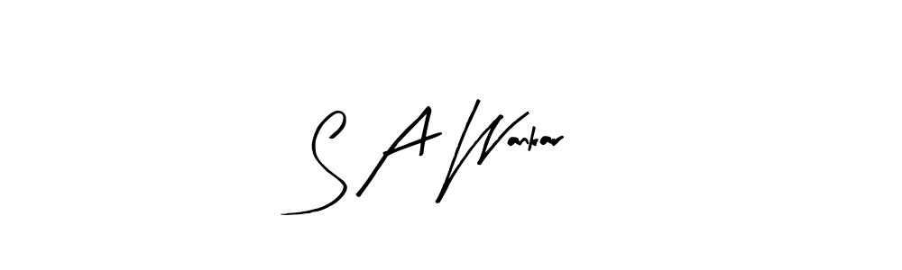 Similarly Arty Signature is the best handwritten signature design. Signature creator online .You can use it as an online autograph creator for name S A Wankar. S A Wankar signature style 8 images and pictures png