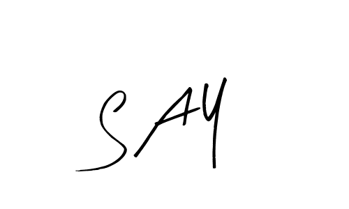 Also You can easily find your signature by using the search form. We will create S A Y name handwritten signature images for you free of cost using Arty Signature sign style. S A Y signature style 8 images and pictures png