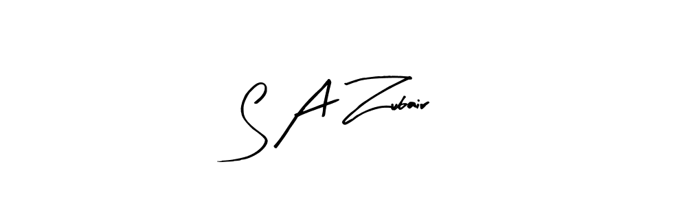 Use a signature maker to create a handwritten signature online. With this signature software, you can design (Arty Signature) your own signature for name S A Zubair. S A Zubair signature style 8 images and pictures png
