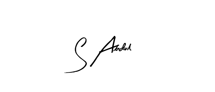 Also You can easily find your signature by using the search form. We will create S Abdul name handwritten signature images for you free of cost using Arty Signature sign style. S Abdul signature style 8 images and pictures png