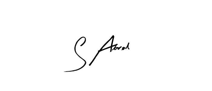 How to make S Abrol name signature. Use Arty Signature style for creating short signs online. This is the latest handwritten sign. S Abrol signature style 8 images and pictures png