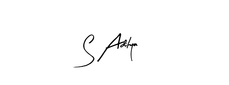 Similarly Arty Signature is the best handwritten signature design. Signature creator online .You can use it as an online autograph creator for name S Aditya. S Aditya signature style 8 images and pictures png