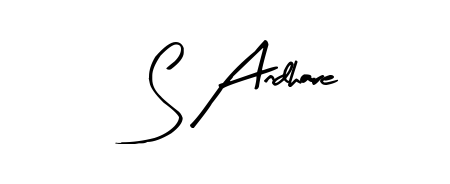 The Arty Signature typeface gives name S Andhare a refined look. Suitable for certificates, diplomas, and official verification. S Andhare signature style 8 images and pictures png