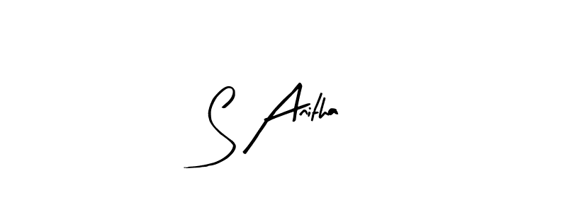 Arty Signature is a professional signature style that is perfect for those who want to add a touch of class to their signature. It is also a great choice for those who want to make their signature more unique. Get S Anitha name to fancy signature for free. S Anitha signature style 8 images and pictures png