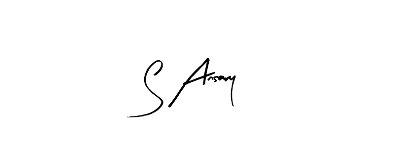 if you are searching for the best signature style for your name S Ansary. so please give up your signature search. here we have designed multiple signature styles  using Arty Signature. S Ansary signature style 8 images and pictures png