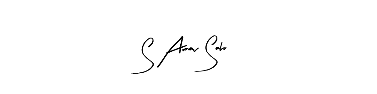 Arty Signature is a professional signature style that is perfect for those who want to add a touch of class to their signature. It is also a great choice for those who want to make their signature more unique. Get S Arnav Sahu name to fancy signature for free. S Arnav Sahu signature style 8 images and pictures png