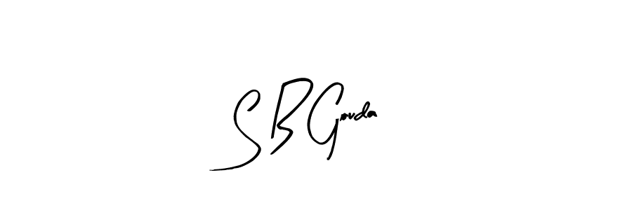 Similarly Arty Signature is the best handwritten signature design. Signature creator online .You can use it as an online autograph creator for name S B Gouda. S B Gouda signature style 8 images and pictures png