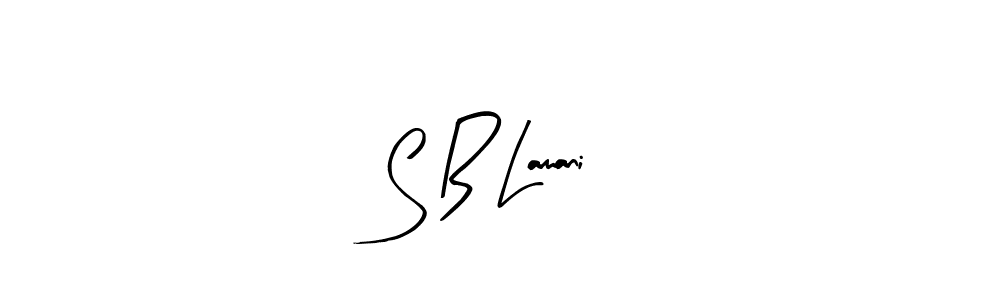 Arty Signature is a professional signature style that is perfect for those who want to add a touch of class to their signature. It is also a great choice for those who want to make their signature more unique. Get S B Lamani name to fancy signature for free. S B Lamani signature style 8 images and pictures png