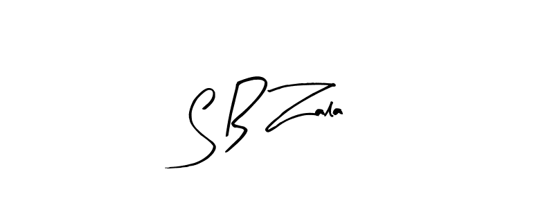 How to make S B Zala signature? Arty Signature is a professional autograph style. Create handwritten signature for S B Zala name. S B Zala signature style 8 images and pictures png