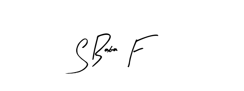 Create a beautiful signature design for name S Baba F. With this signature (Arty Signature) fonts, you can make a handwritten signature for free. S Baba F signature style 8 images and pictures png