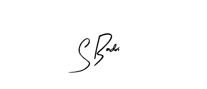 S Badri stylish signature style. Best Handwritten Sign (Arty Signature) for my name. Handwritten Signature Collection Ideas for my name S Badri. S Badri signature style 8 images and pictures png