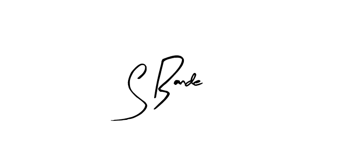 Arty Signature is a professional signature style that is perfect for those who want to add a touch of class to their signature. It is also a great choice for those who want to make their signature more unique. Get S Bande name to fancy signature for free. S Bande signature style 8 images and pictures png