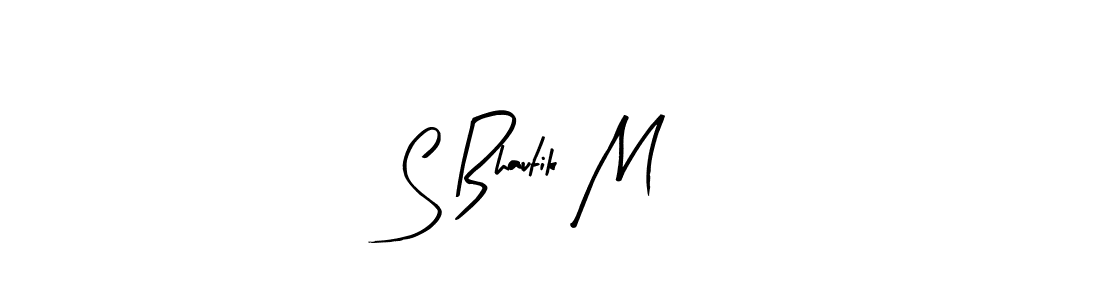 Similarly Arty Signature is the best handwritten signature design. Signature creator online .You can use it as an online autograph creator for name S Bhautik M. S Bhautik M signature style 8 images and pictures png