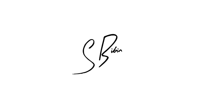 Make a beautiful signature design for name S Bibin. With this signature (Arty Signature) style, you can create a handwritten signature for free. S Bibin signature style 8 images and pictures png
