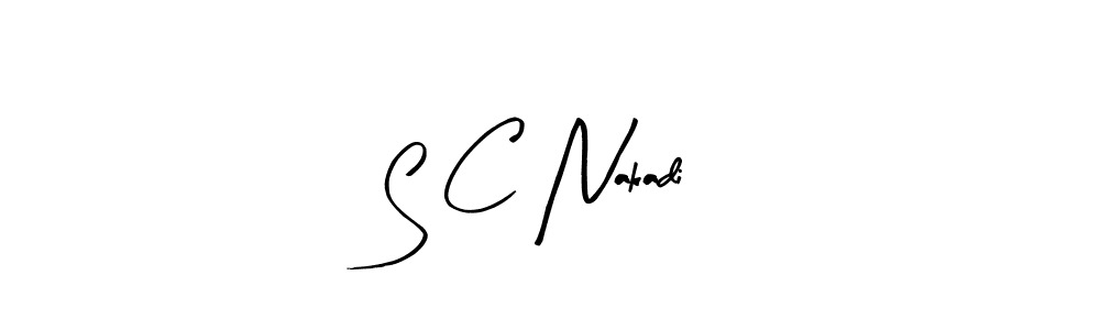 Create a beautiful signature design for name S C Nakadi. With this signature (Arty Signature) fonts, you can make a handwritten signature for free. S C Nakadi signature style 8 images and pictures png