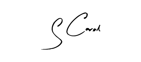 Create your official email sign-off with S Carol name in Arty Signature style. Crisp, clean, and perfectly legible across all screens. S Carol signature style 8 images and pictures png