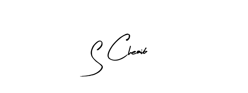 How to make S Cheaib name signature. Use Arty Signature style for creating short signs online. This is the latest handwritten sign. S Cheaib signature style 8 images and pictures png