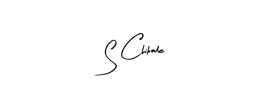 Create a beautiful signature design for name S Chikale. With this signature (Arty Signature) fonts, you can make a handwritten signature for free. S Chikale signature style 8 images and pictures png