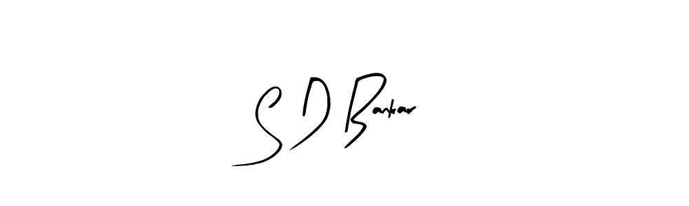 Design your own signature with our free online signature maker. With this signature software, you can create a handwritten (Arty Signature) signature for name S D Bankar. S D Bankar signature style 8 images and pictures png
