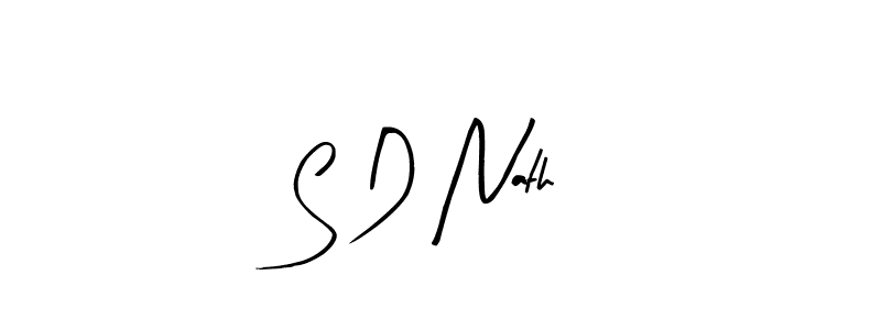 Create a beautiful signature design for name S D Nath. With this signature (Arty Signature) fonts, you can make a handwritten signature for free. S D Nath signature style 8 images and pictures png