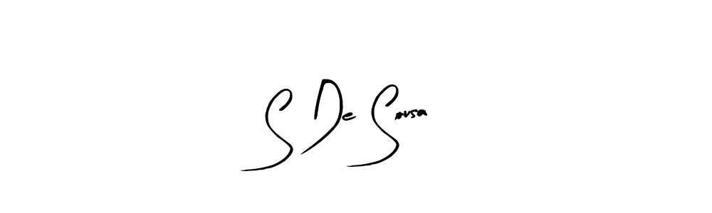 How to make S De Sousa name signature. Use Arty Signature style for creating short signs online. This is the latest handwritten sign. S De Sousa signature style 8 images and pictures png
