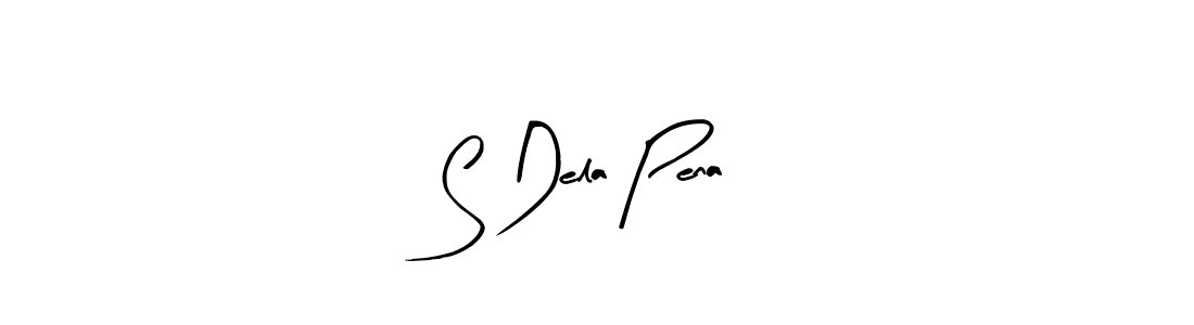 Make a beautiful signature design for name S Dela Pena. With this signature (Arty Signature) style, you can create a handwritten signature for free. S Dela Pena signature style 8 images and pictures png