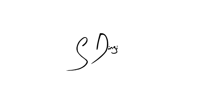 Arty Signature is a professional signature style that is perfect for those who want to add a touch of class to their signature. It is also a great choice for those who want to make their signature more unique. Get S Dingi name to fancy signature for free. S Dingi signature style 8 images and pictures png