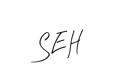 Create a beautiful signature design for name S E H. With this signature (Arty Signature) fonts, you can make a handwritten signature for free. S E H signature style 8 images and pictures png