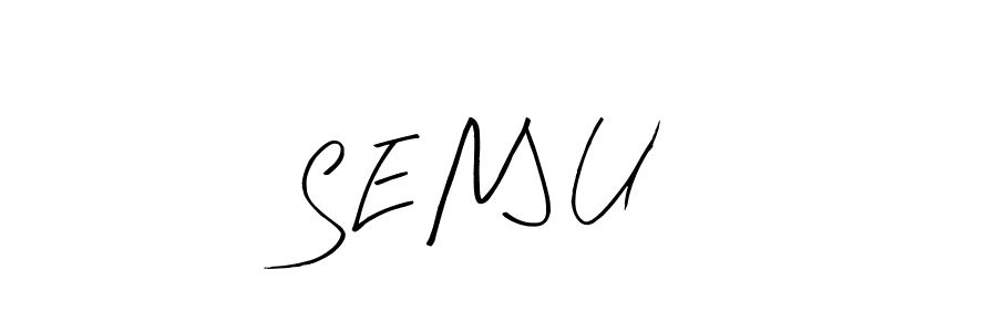 Similarly Arty Signature is the best handwritten signature design. Signature creator online .You can use it as an online autograph creator for name S E N J U. S E N J U signature style 8 images and pictures png