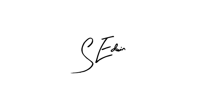 Design your own signature with our free online signature maker. With this signature software, you can create a handwritten (Arty Signature) signature for name S Edwin. S Edwin signature style 8 images and pictures png