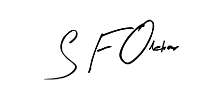 Explore multiple handwriting variations for S F Olekar including this stunning Arty Signature design. Free to use across all platforms. S F Olekar signature style 8 images and pictures png