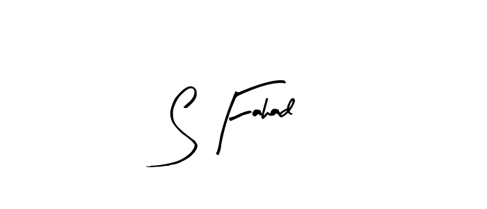 Use a signature maker to create a handwritten signature online. With this signature software, you can design (Arty Signature) your own signature for name S Fahad. S Fahad signature style 8 images and pictures png