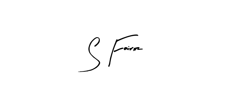 You can use this online signature creator to create a handwritten signature for the name S Fairoz. This is the best online autograph maker. S Fairoz signature style 8 images and pictures png